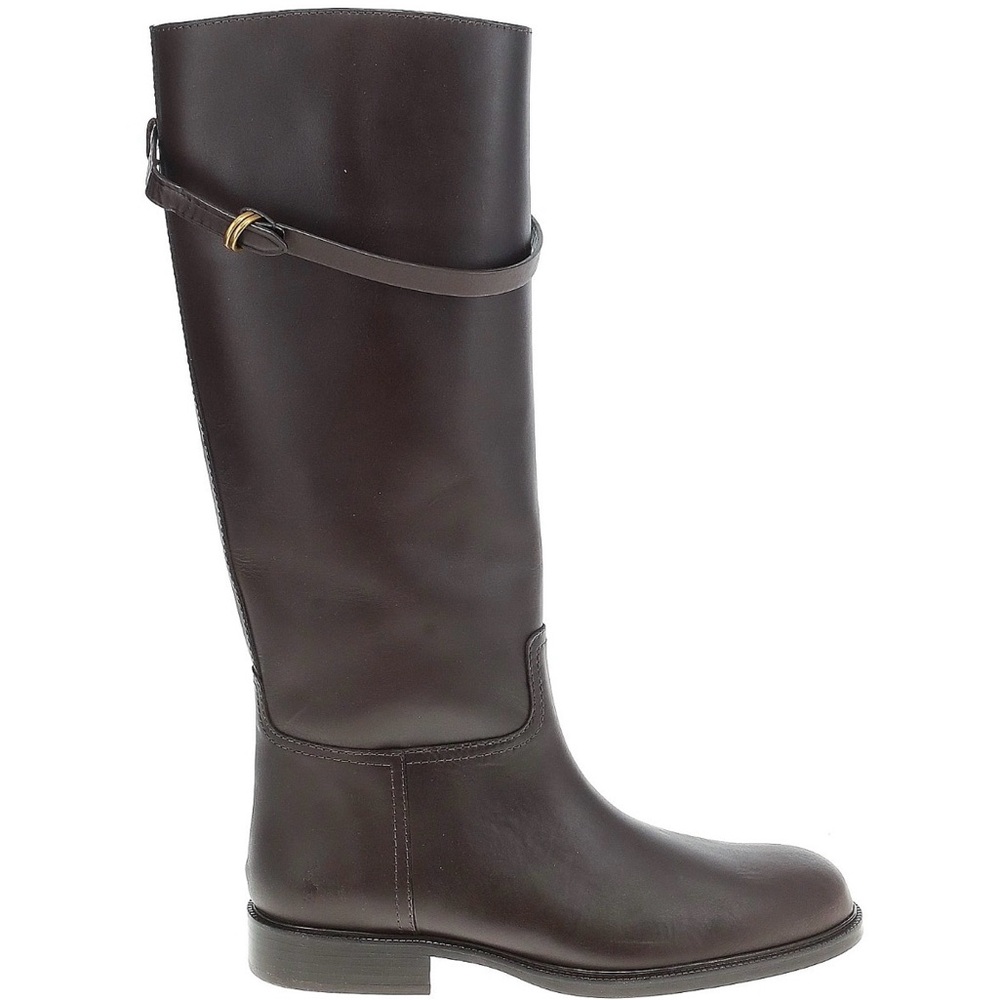 11B (Narrow) Polo by Ralph Lauren Brown Calfskin Riding Boots